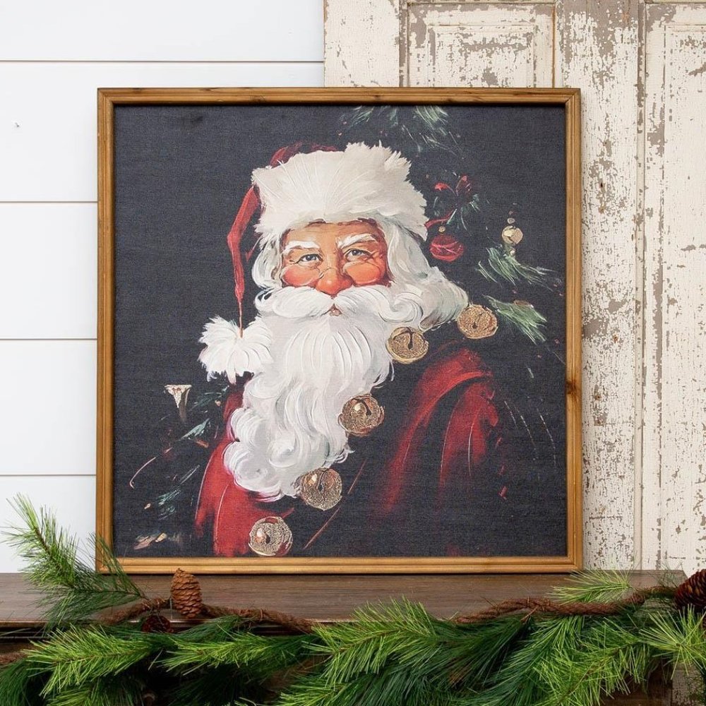 Santa Portrait Wall Hanging 24” X 24”
